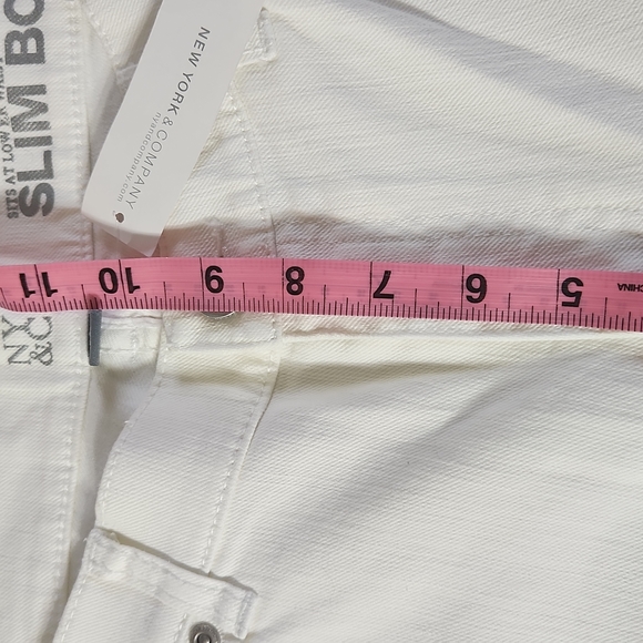 NEW YORK & COMPANY WHITE WOMENS JEANS  SIZE 10 NEW WITH TAGS - Picture 9 of 11